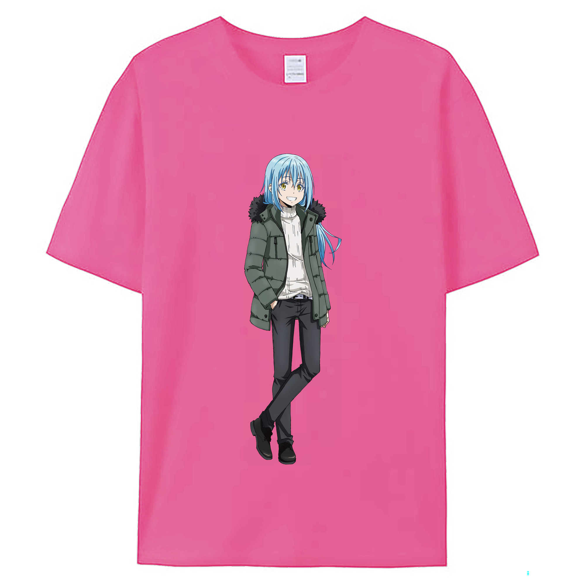 （画像用） 転スラ Regarding Reincarnated to Slime レディースカジュアルプリントTシャツ（綿100％）